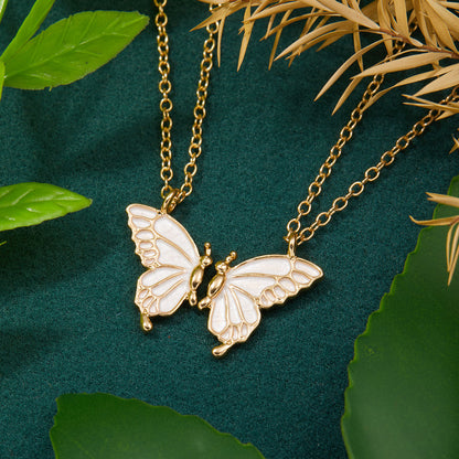 Sweet Simple Style Butterfly Alloy Plating Women's Pendant Necklace