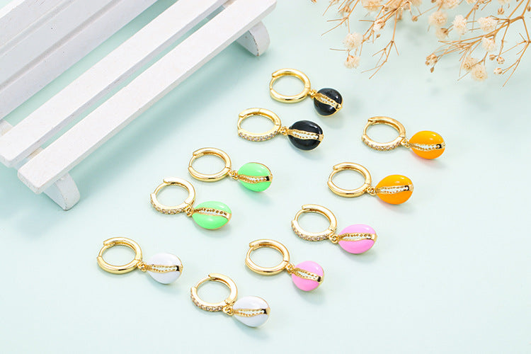 Wholesale Fashion Dripping Color Earrings