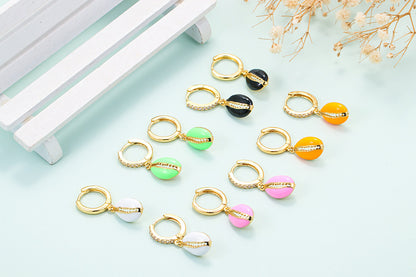 Wholesale Fashion Dripping Color Earrings