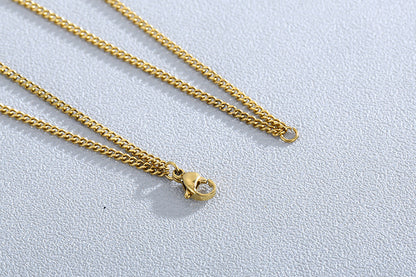 New Necklace Double-layer Chain 18k Stainless Steel Sweater Chain Wholesale