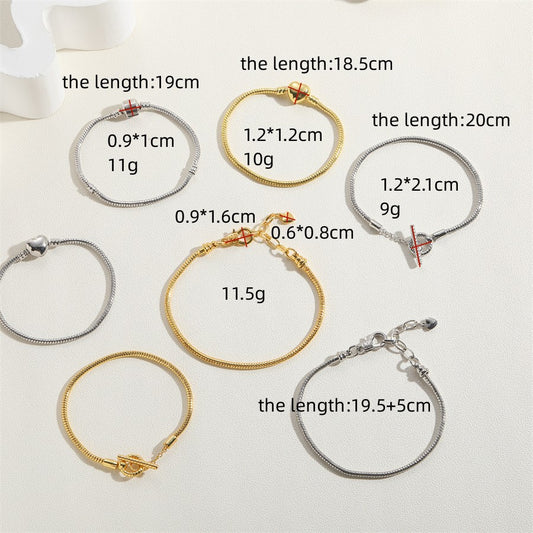 popular love cylindrical lock metal texture bracelet women's ins style OT buckle copper color-preserving electroplating bracelet