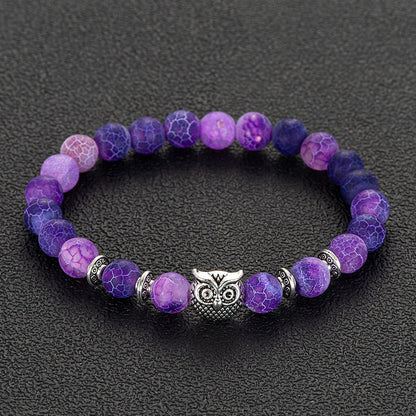 Retro Owl Agate Bracelets