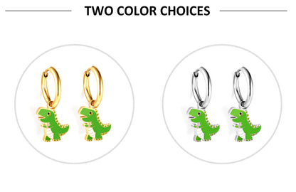 Fashion Animal Stainless Steel Plating Dangling Earrings 1 Pair