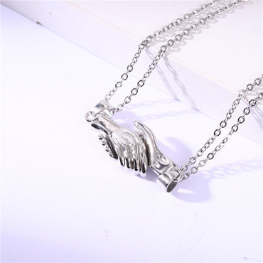 Simple Style Hand Alloy Plating Unisex Pendant Necklace