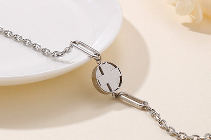 Fashion Stainless Steel Jewelry Splicing Chain Personality Cross Bracelet