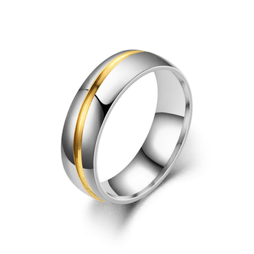 New Fashion Geometric Inlaid Zircon Stainless Steel Ring Wholesale Gooddiy