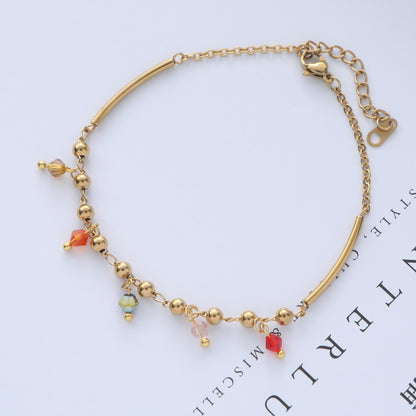 Modern Style Heart Shape Eye Stainless Steel Plating 18k Gold Plated Bracelets