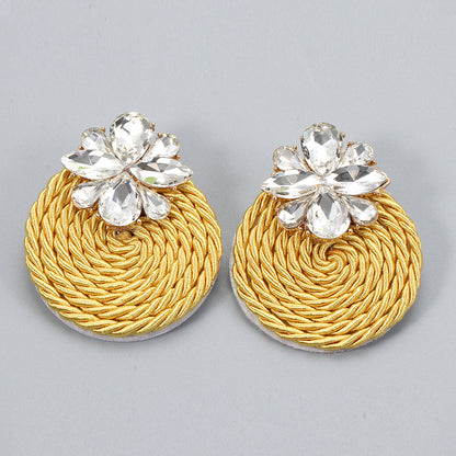 Fashion Hand-woven Round Earrings