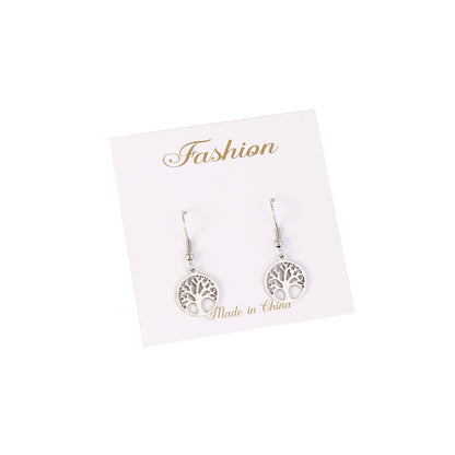 1 Pair Fashion Portrait Polishing Stainless Steel Drop Earrings