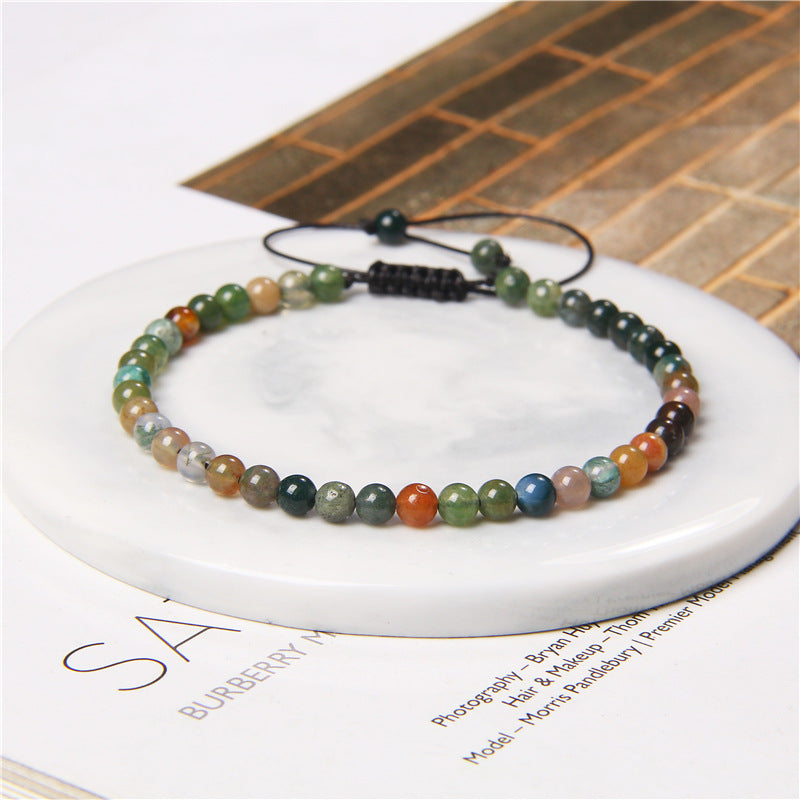 Casual Solid Color Natural Stone Knitting Bracelets