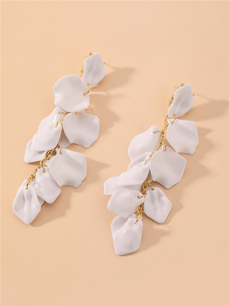 Flower Plating Alloy No Inlaid Earrings