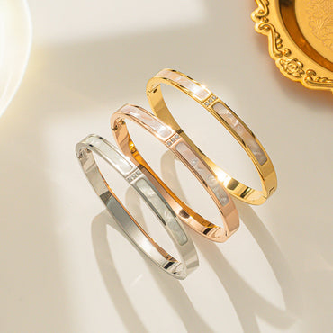 Titanium Steel 18K Gold Plated Bangles