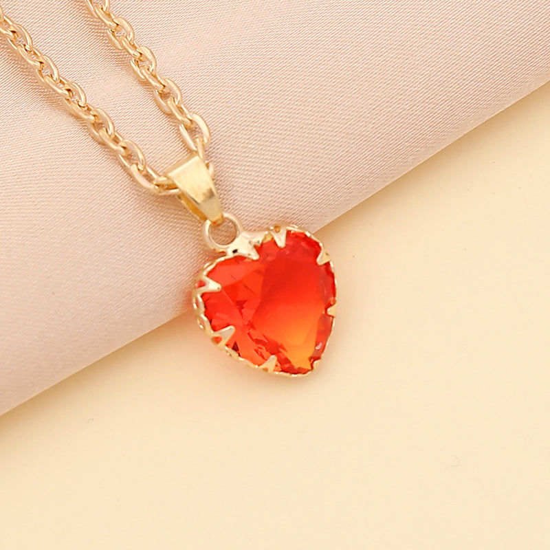 Fashion Multicolor Heart-shape Necklace