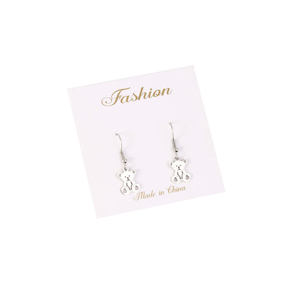 1 Pair Fashion Portrait Polishing Stainless Steel Drop Earrings