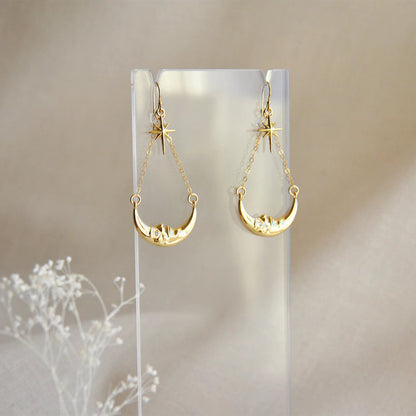 Simple Style Streetwear Star Moon Alloy Wholesale Earrings Necklace