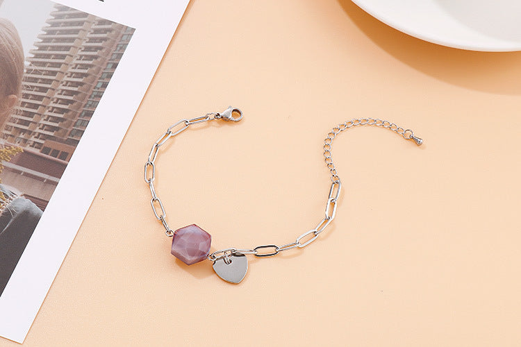 Stainless Steel Heart-shaped Fashion Adjustable Bracelet Wholesale Jewelry Gooddiy