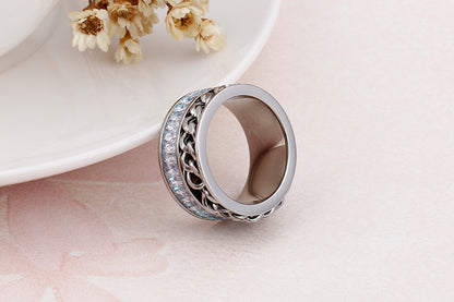 Wholesale Titanium Steel Chain Rotating Stainless Steel Ring Gooddiy