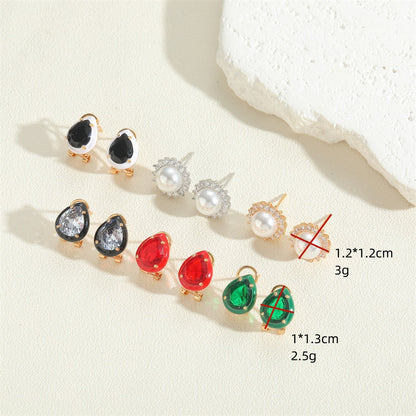 TikTok's popular exquisite personality teardrop type French retro earrings are small and unique, and versatile temperament earrings and earrings