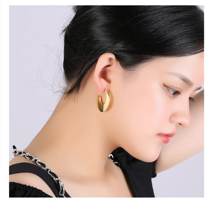 Fashion Round Copper Plating Earrings 1 Pair