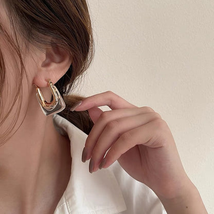 1 Pair French Style U Shape Alloy Plating Women's Earrings