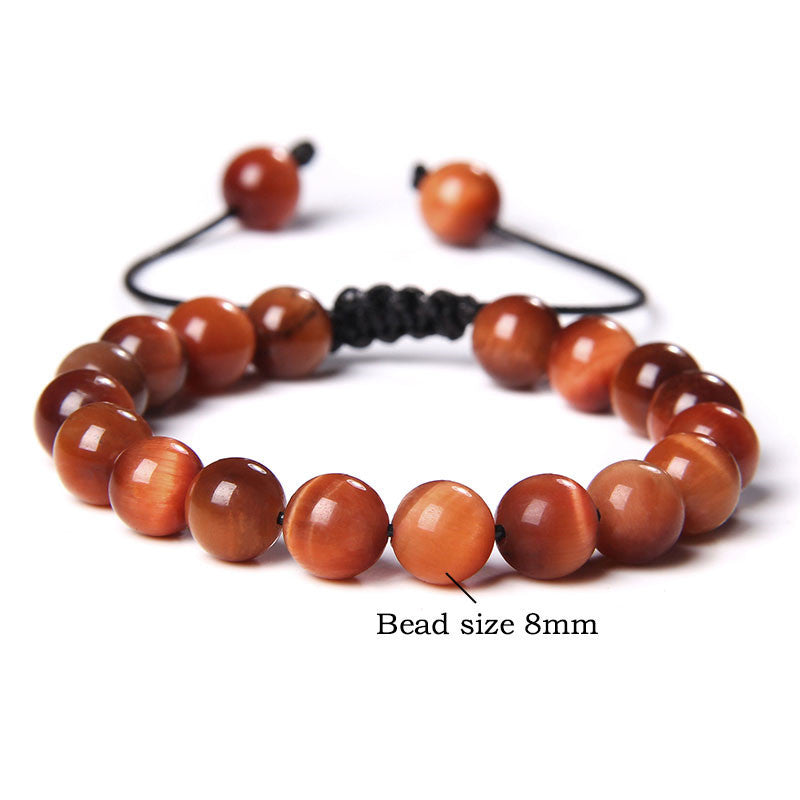 1 Piece Fashion Gradient Color Tiger Eye Beaded Bracelets