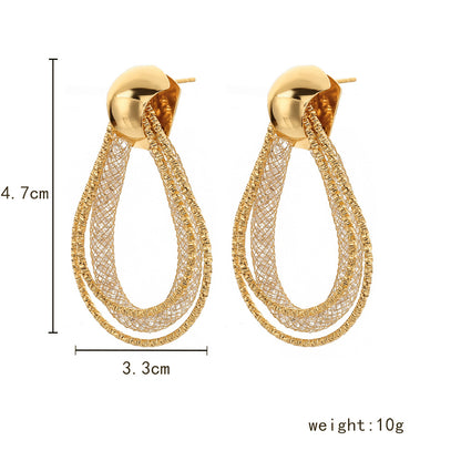 1 Pair Fashion Geometric Alloy Plating Women's Drop Earrings