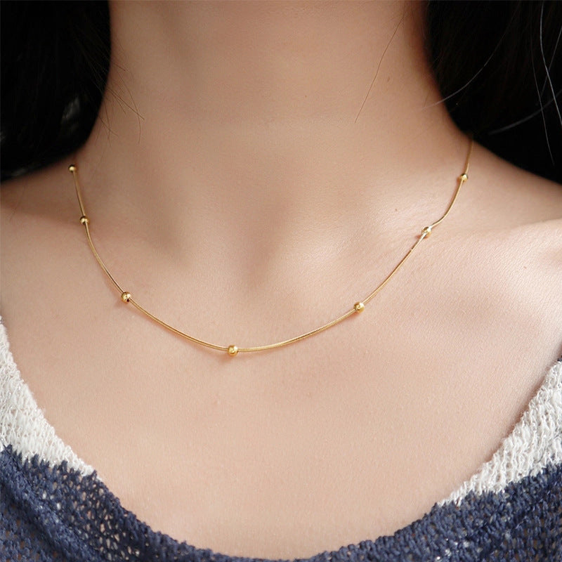 1 Piece Simple Style Geometric Titanium Steel Plating Necklace