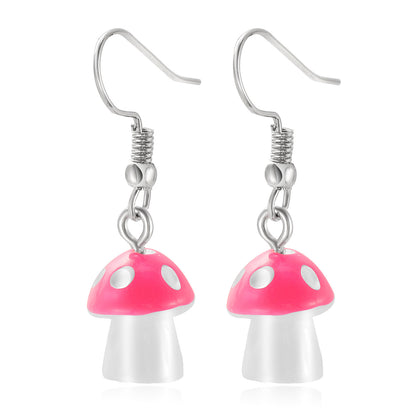 New Creative Simple Fashion Style  Pastoral Mushroom Earrings