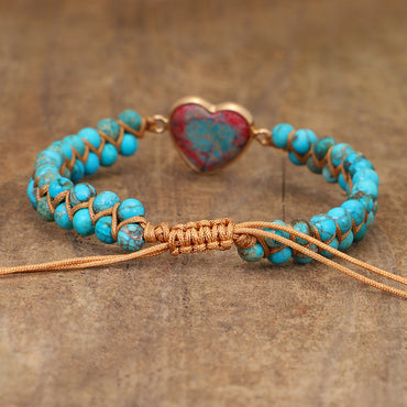 Vacation Sweet Heart Shape Natural Stone Bracelets In Bulk