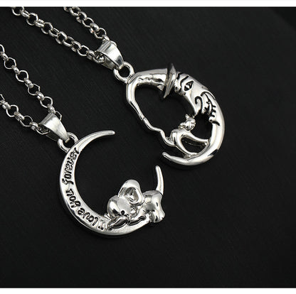 New Moon Cat On The Moon Clavicle Chain Alloy Necklace Wholesale