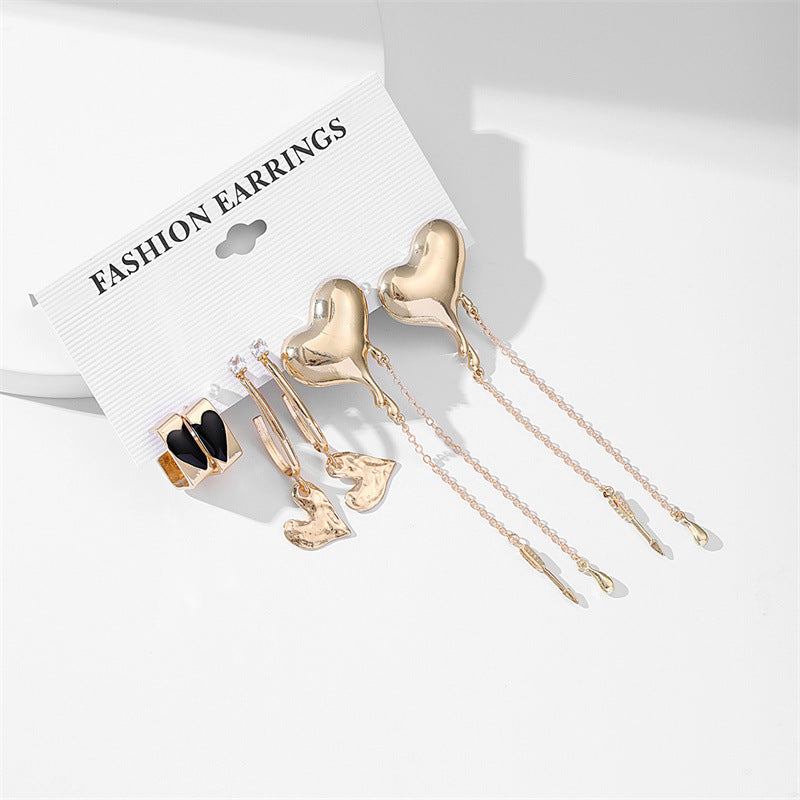 Fashion Geometric Alloy Plating Artificial Pearls Women's Earrings 1 Set