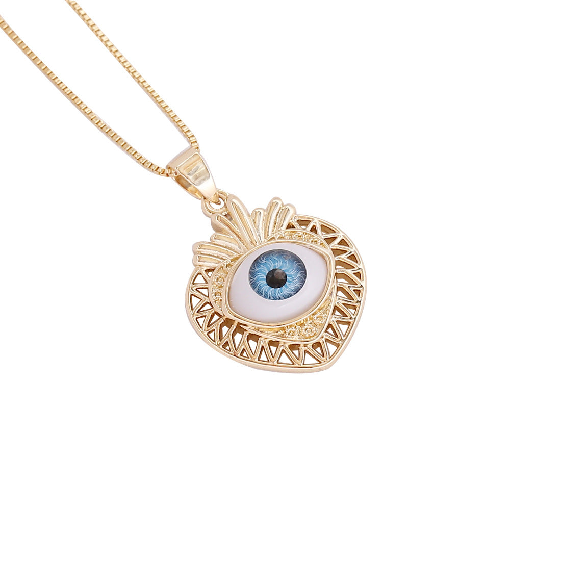 European And American Cross-border Palm Love Demon Eye Pendant Personalized Necklace