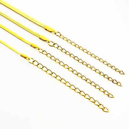 Simple Style Geometric Titanium Steel Plating Bracelets