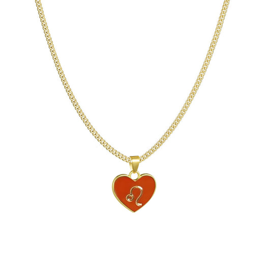Simple Style Heart Alloy Patchwork No Inlaid Women's Necklace