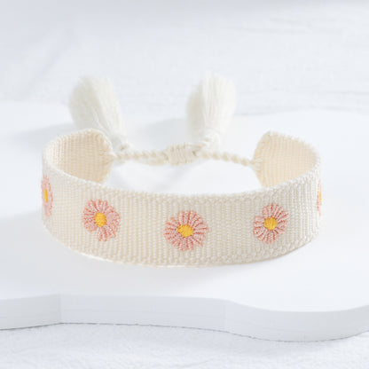 Simple Style Classic Style Flower Polyester Knitting Women's Bracelets