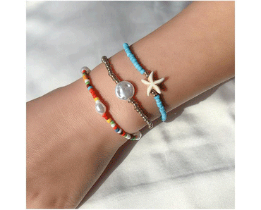 Retro Starfish Imitation Pearl Women's Bracelets
