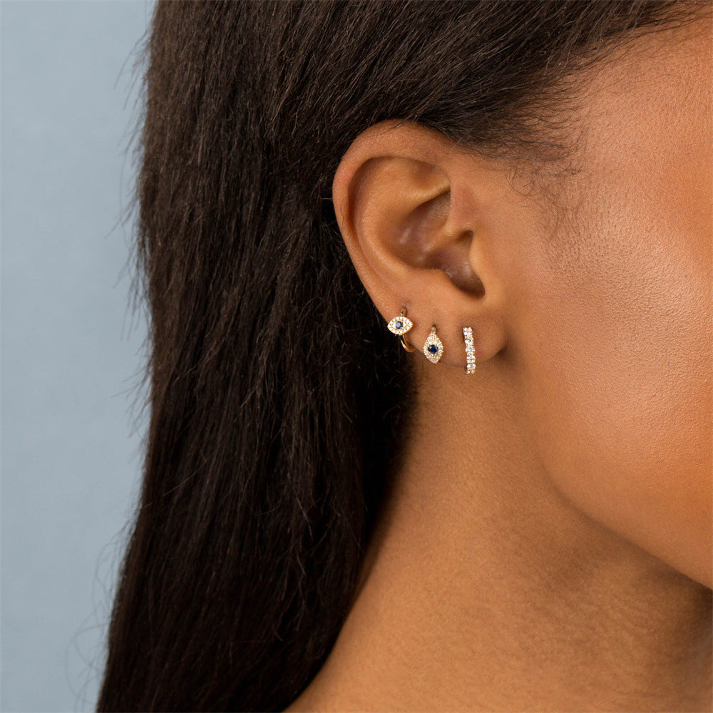 Fashion Geometric Brass Gem Earrings In Bulk
