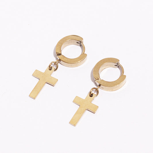 1 Piece Casual Geometric Plating Stainless Steel Earrings