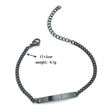 Simple Glossy Titanium Steel Long Curved Brand Lettering Bracelets Wholesale Gooddiy
