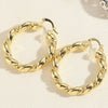 hot cold wind C-shaped copper beads CCB earrings women's independent station new hollow love twist earrings