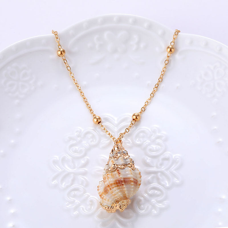 Vacation Shell Alloy Wholesale Pendant Necklace