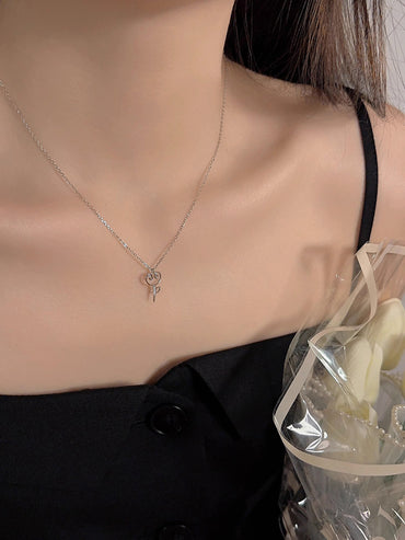 Titanium Steel Copper Gold Plated Simple Style Classic Style Flower Plating Pendant Necklace