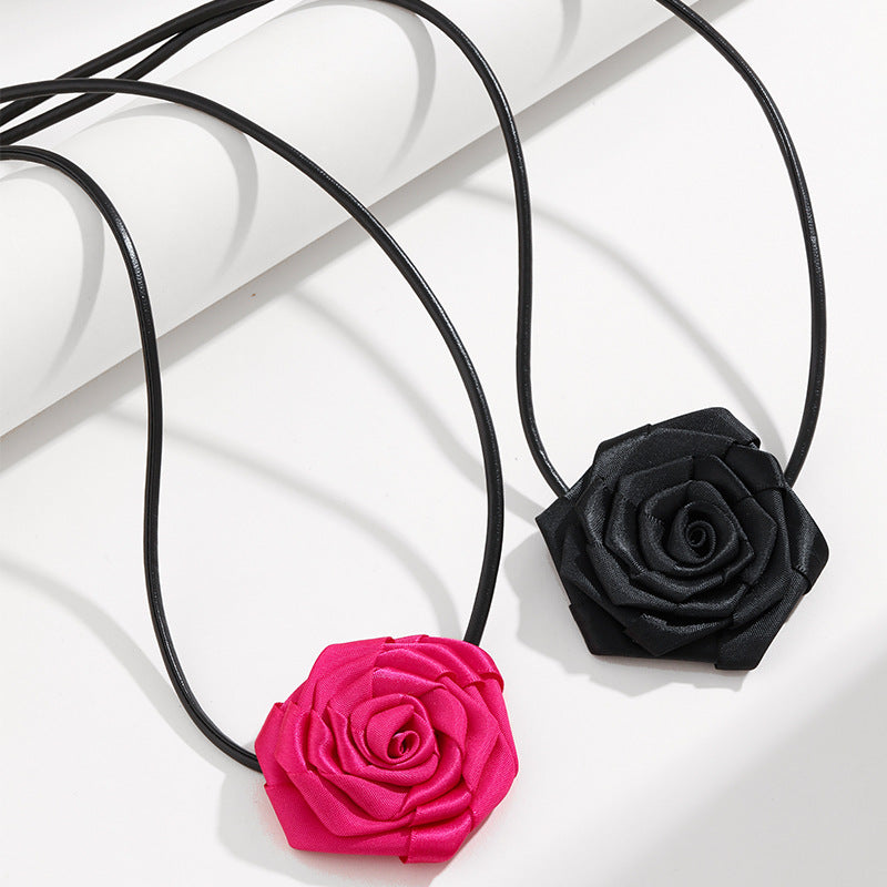 Sweet Flower Ribbon Women's Choker