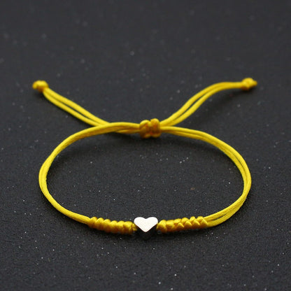 Simple Style Heart Shape Rope Copper Unisex Bracelets