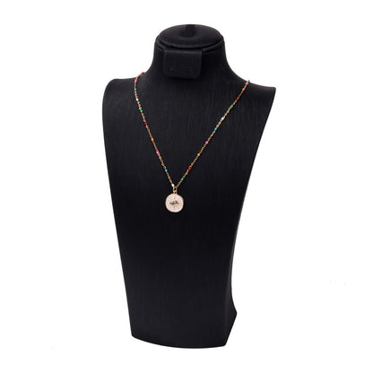 Fashion Geometric Stainless Steel Stoving Varnish Necklace