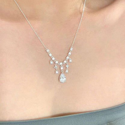 Simple Style Solid Color Brass Zircon Pendant Necklace In Bulk