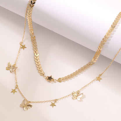 New Fashion Multi-layer Butterfly Star Necklace Wholesale Gooddiy