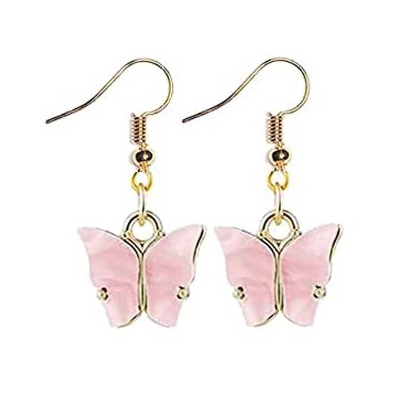 1 Pair Fruit Bear Butterfly Patchwork Plastic Resin Drop Earrings