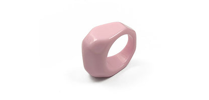 Casual Solid Color Plastic Resin Rings