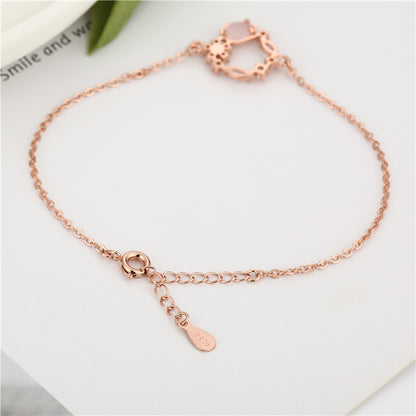 Copper Vintage Style Flower Plating Bracelets